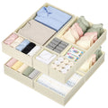 Drawer Organizer for Clothes, Nursery Drawer Divider, 10 Pack, Beige