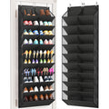 Over the Door Shoe Organizer, 20-30 Pairs Shoe Storage, 10-Tier, Black