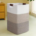 Laundry Hamper 96L Extra Large Laundry Basket, Woven Blanket Basket | Cotton Woven Storage Hamper with Handles for Living Room, Large Baskets for Pillows, Blankets, Clothes-Gradient Yellow